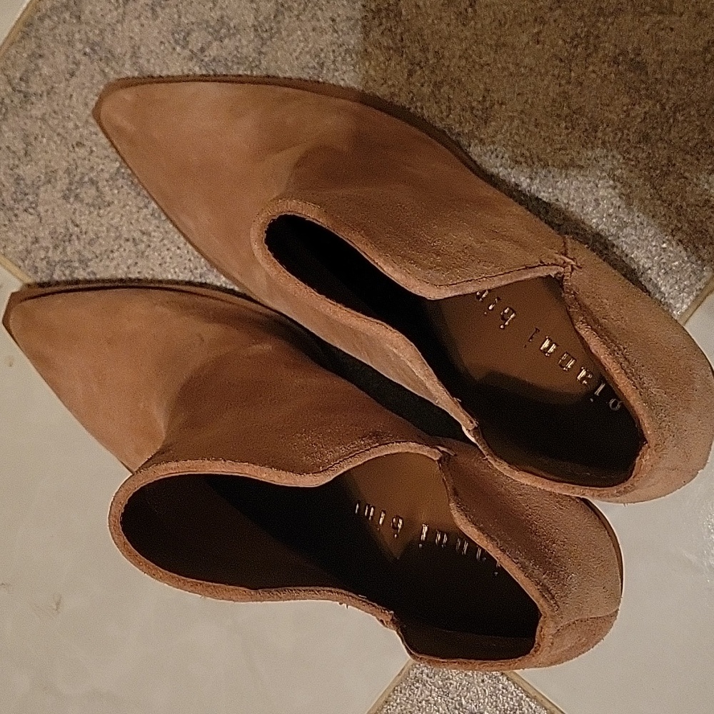 Gianni Bini Tan Suede Ankle Booties Lulus